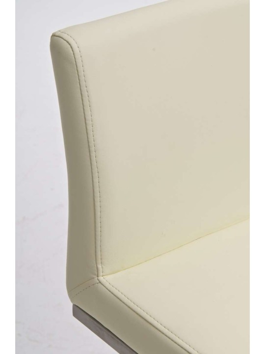 Taburete de bar Panama E piel sintética, crema Taburete de bar Panama E piel sintética, crema