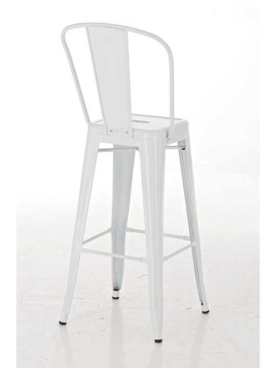 Taburete de bar Aiden, blanco
