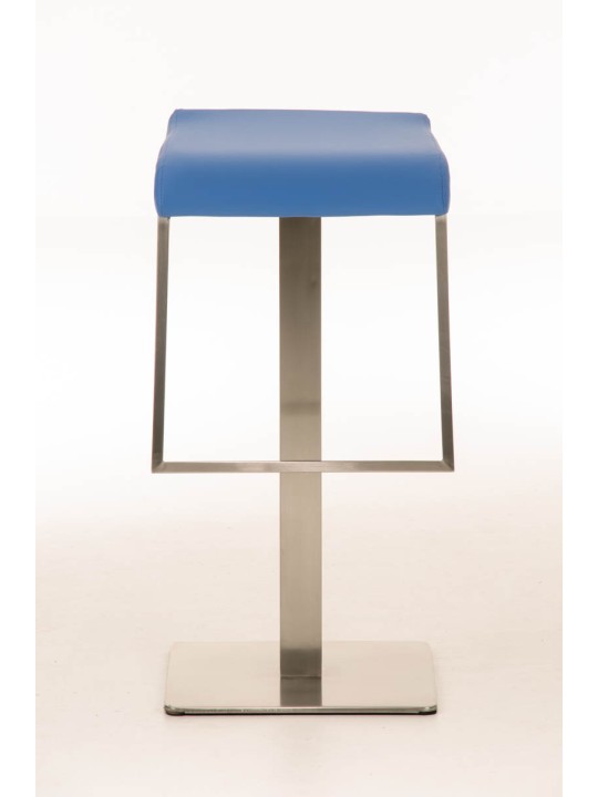 Taburete de bar Lameng piel sintética E78, azul