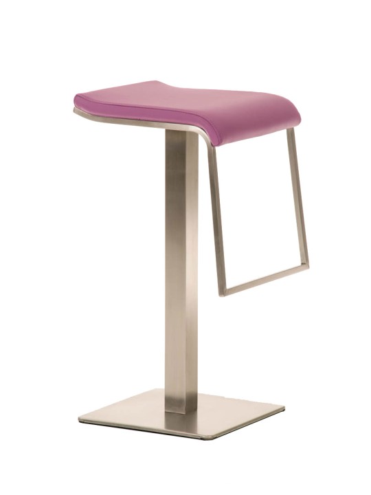 Taburete de bar Lameng piel sintética E78, lila Taburete de bar Lameng piel sintética E78, lila