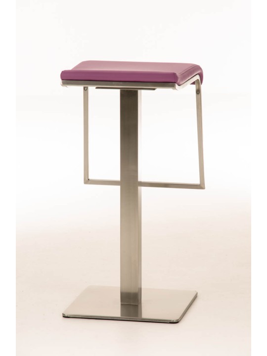 Taburete de bar Lameng piel sintética E78, lila Taburete de bar Lameng piel sintética E78, lila