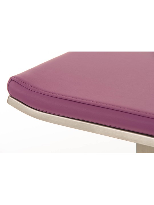Taburete de bar Lameng piel sintética E78, lila Taburete de bar Lameng piel sintética E78, lila