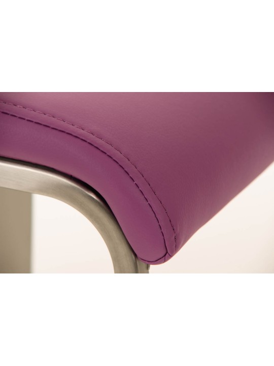 Taburete de bar Lameng piel sintética E78, lila Taburete de bar Lameng piel sintética E78, lila