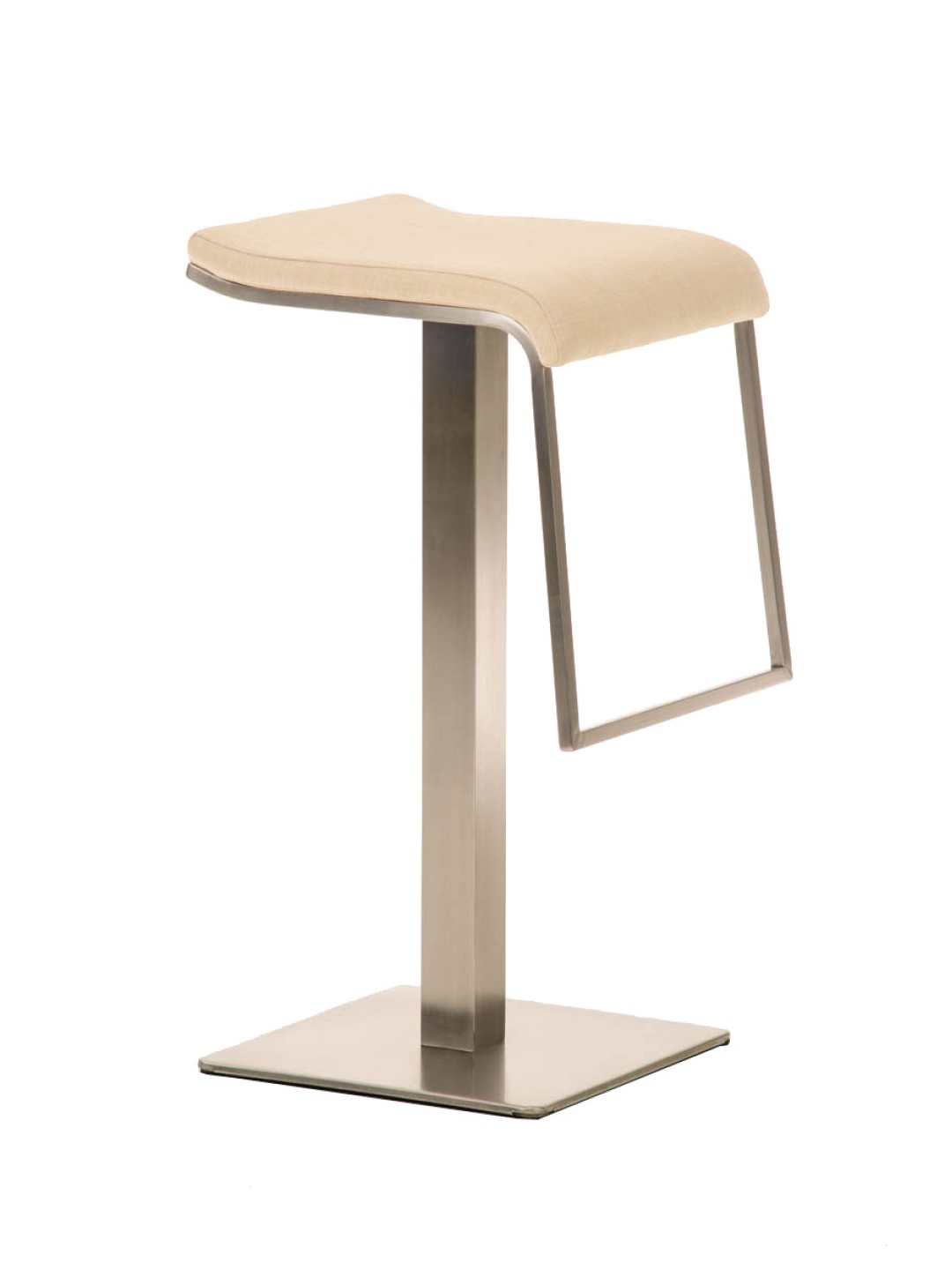 Taburete de bar Lameng tela E78, crema