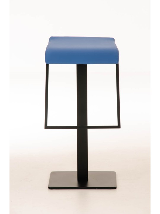 Taburete de bar Lameng piel sintética B78, azul