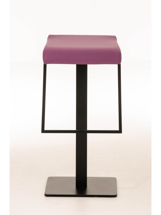 Taburete de bar Lameng piel sintética B78, lila