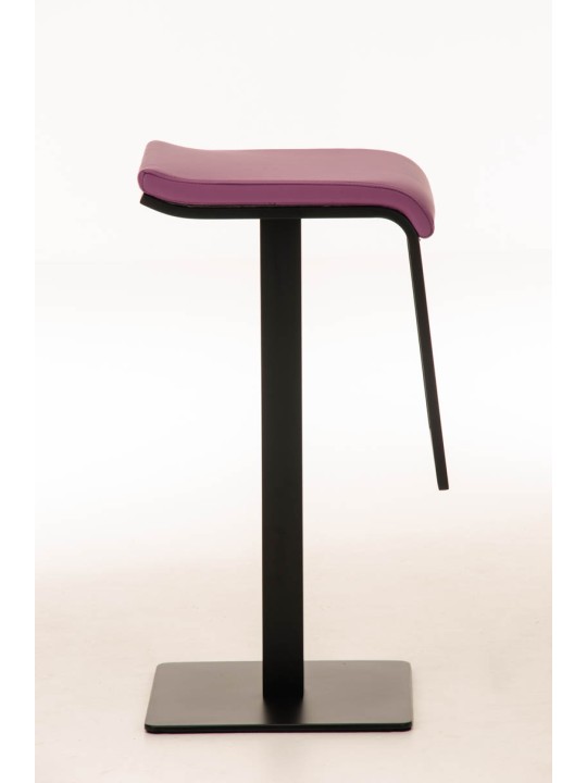 Taburete de bar Lameng piel sintética B78, lila