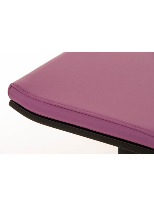 Taburete de bar Lameng piel sintética B78, lila