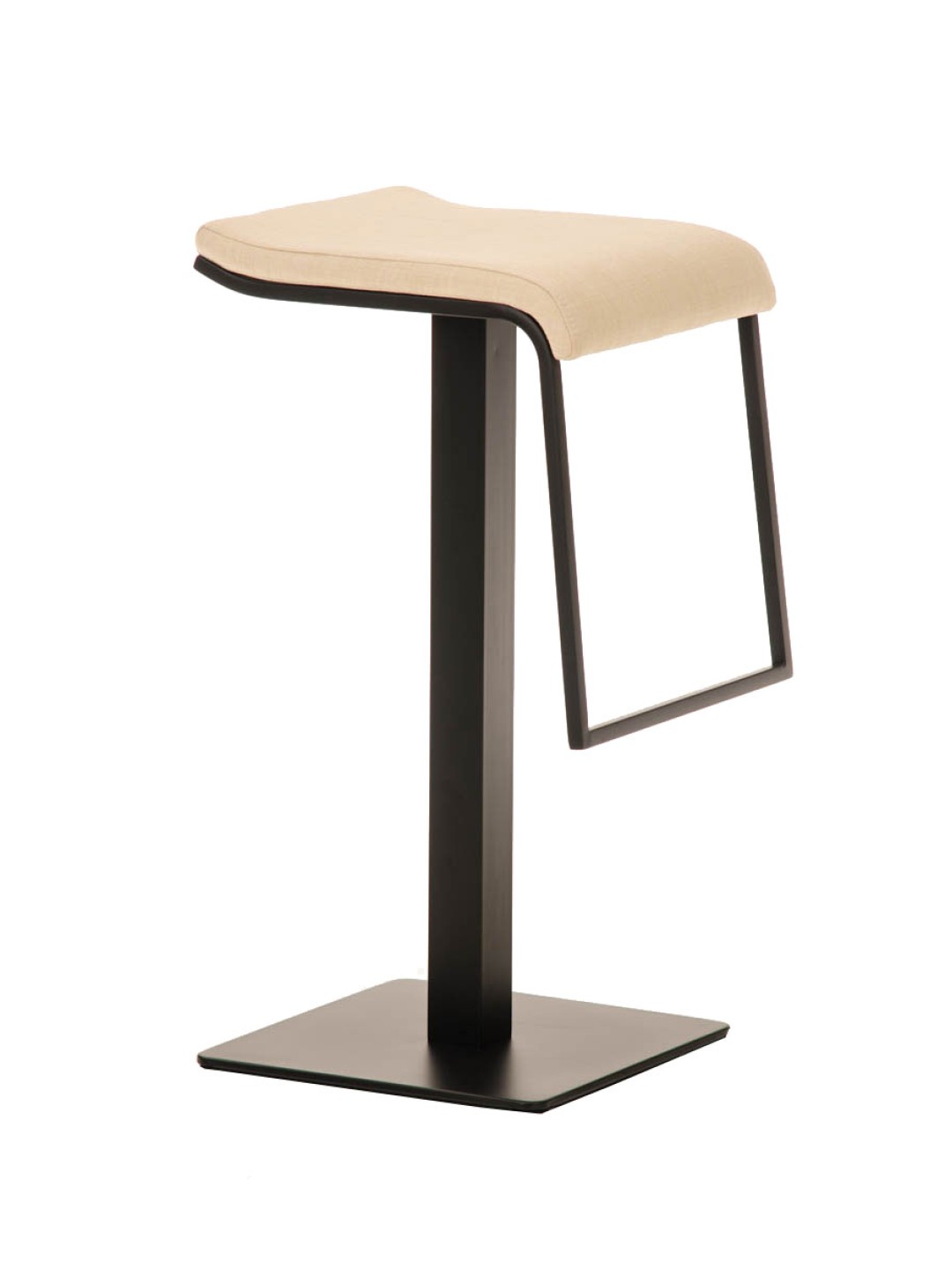 Taburete de bar Lameng tela B78, crema