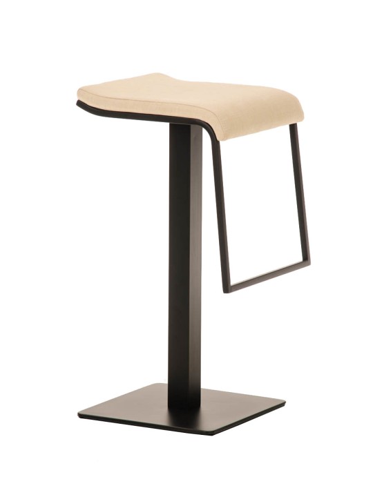 Taburete de bar Lameng tela B78, crema