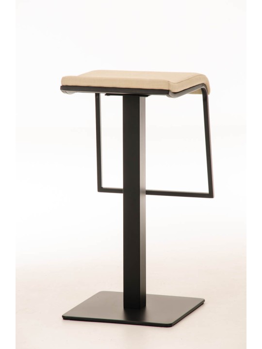 Taburete de bar Lameng tela B78, crema