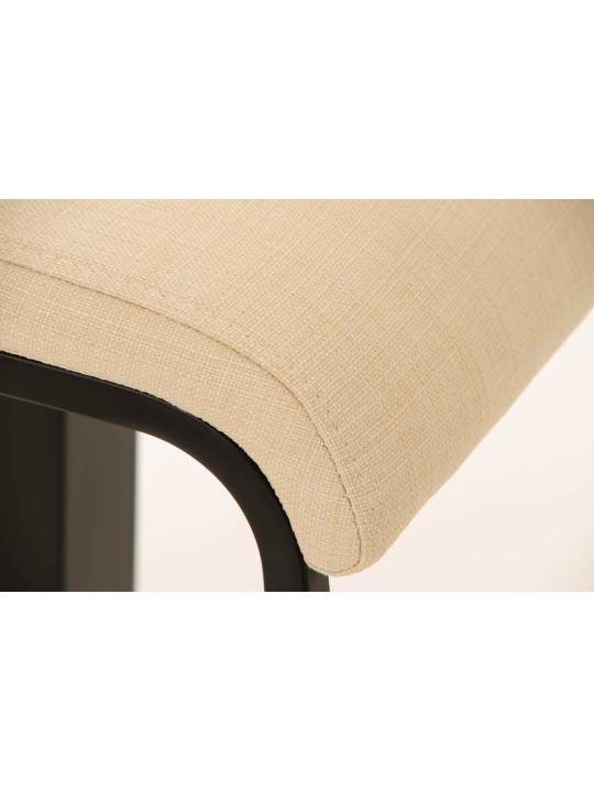 Taburete de bar Lameng tela B78, crema