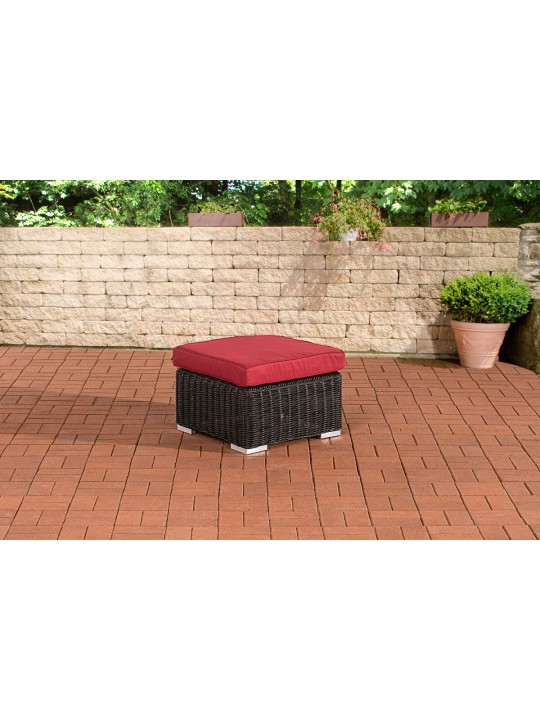 Taburete Bilbao / Madeira Rojo Rubí, negro