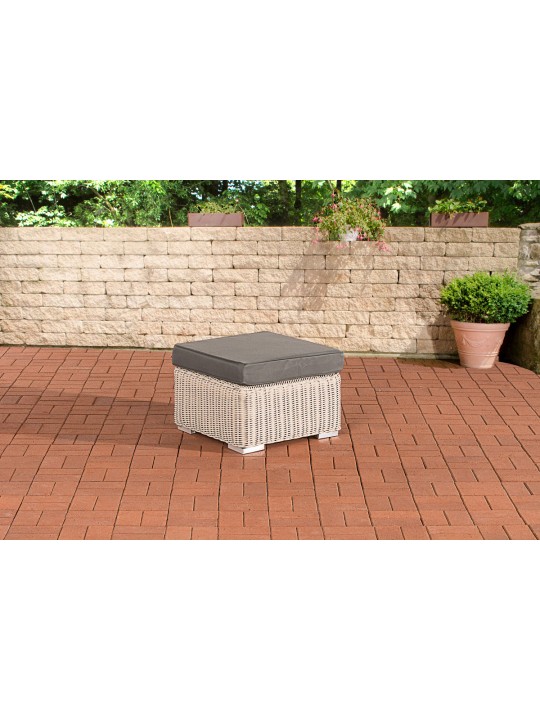 Taburete Bilbao / Madeira Gris Hierro, blanco perla