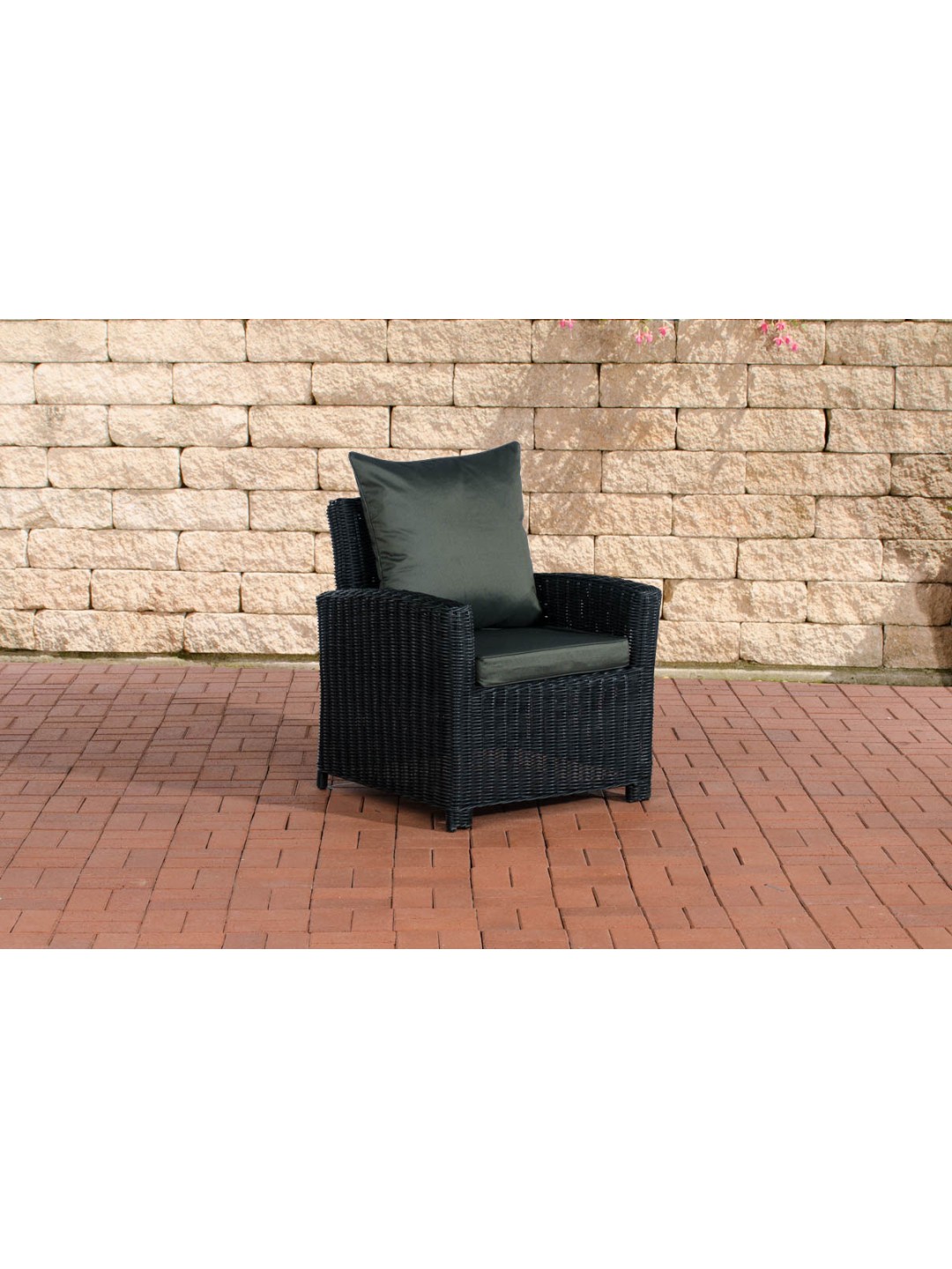 Sillón Fisolo antracita 5mm, negro