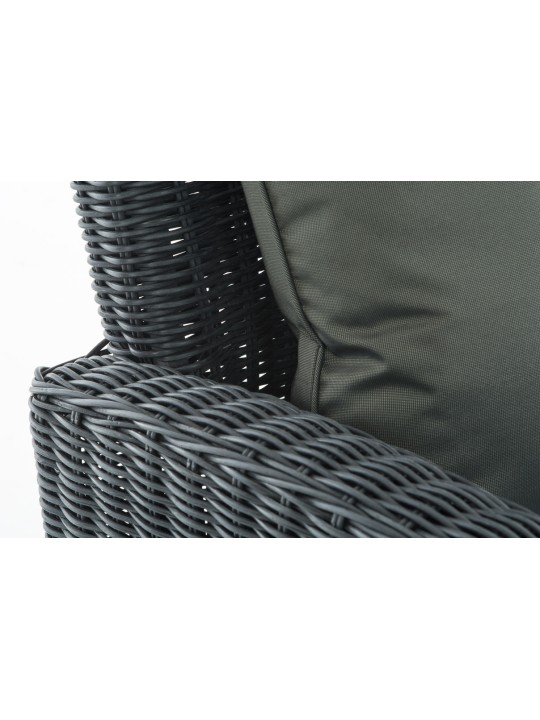 Sillón Fisolo antracita 5mm, negro
