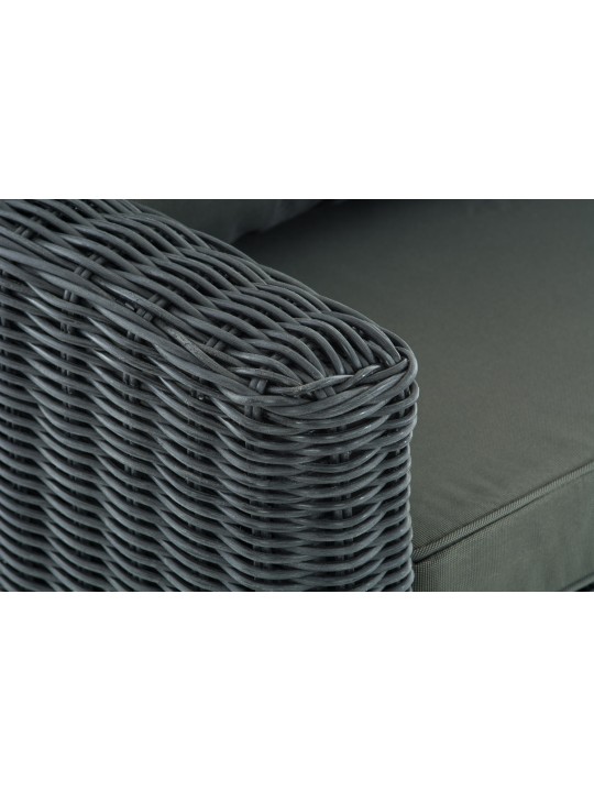 Sillón Fisolo antracita 5mm, negro