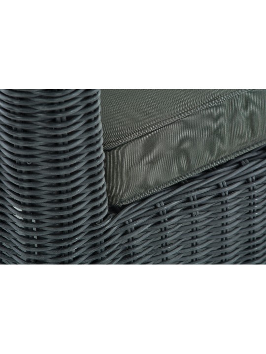 Sillón Fisolo antracita 5mm, negro