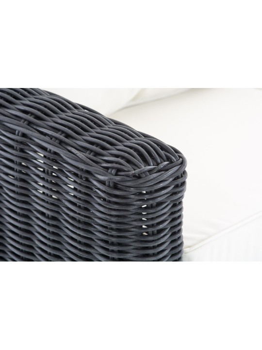 Sillón Fisolo Crema 5mm, negro Sillón Fisolo Crema 5mm, negro