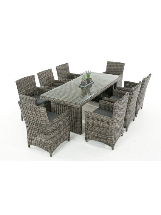 Grupo de asientos Fontana XL gris hierro, gris jaspeado