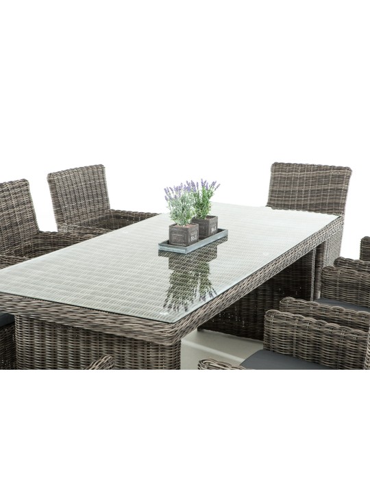 Grupo de asientos Fontana XL gris hierro, gris jaspeado