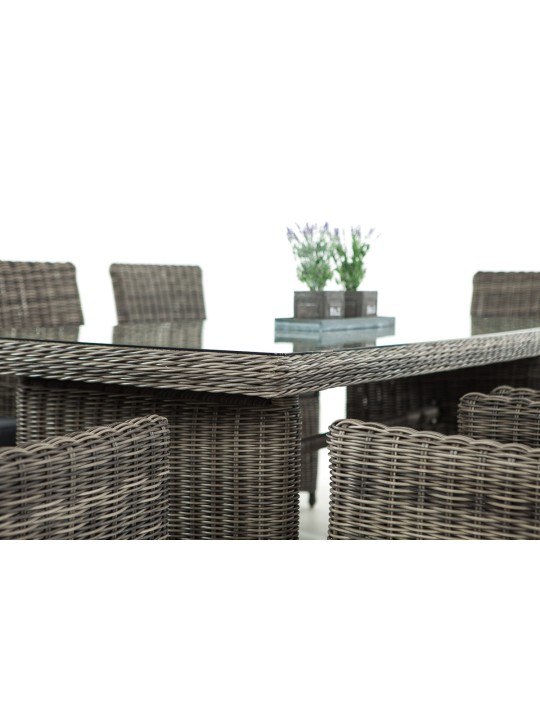 Grupo de asientos Fontana XL gris hierro, gris jaspeado