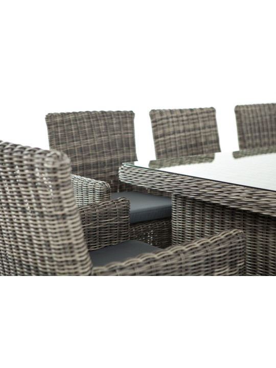 Grupo de asientos Fontana XL gris hierro, gris jaspeado