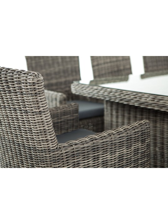 Grupo de asientos Fontana XL gris hierro, gris jaspeado