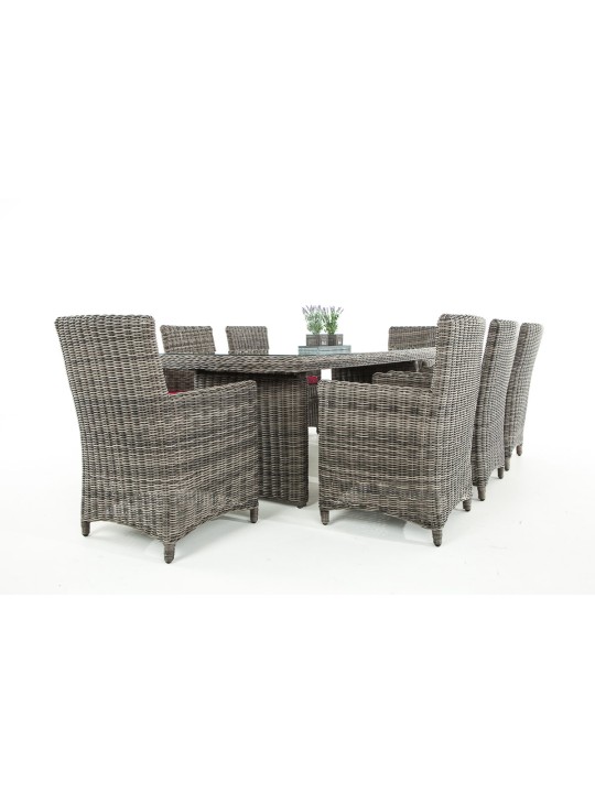 Grupo de asientos Fontana XL rojo rubí, gris jaspeado