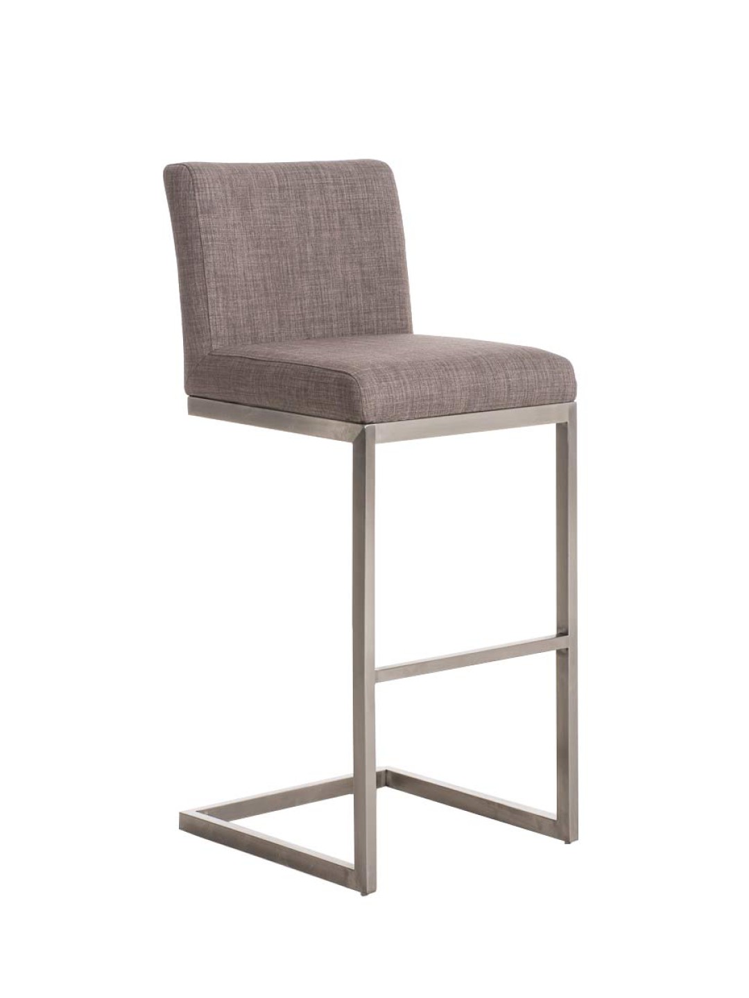 Taburete de bar Paros tela, gris
