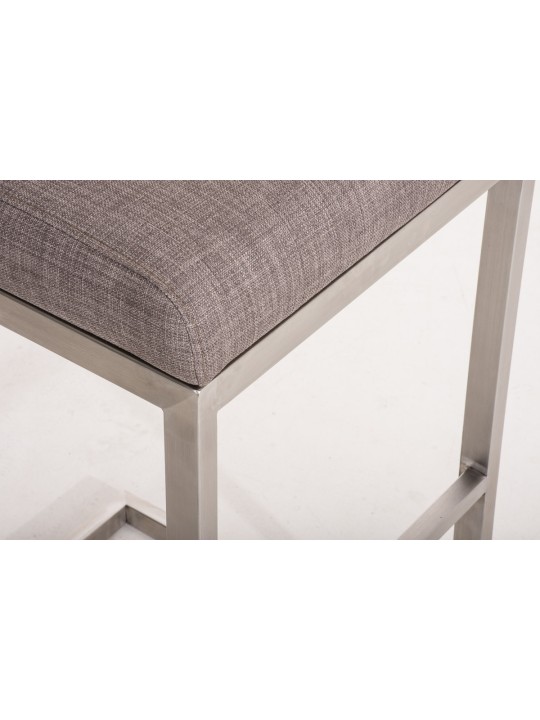 Taburete de bar Paros tela, gris