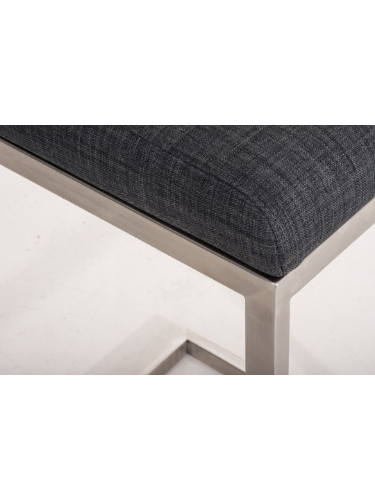 Taburete de bar Paros tela, gris oscuro Taburete de bar Paros tela, gris oscuro