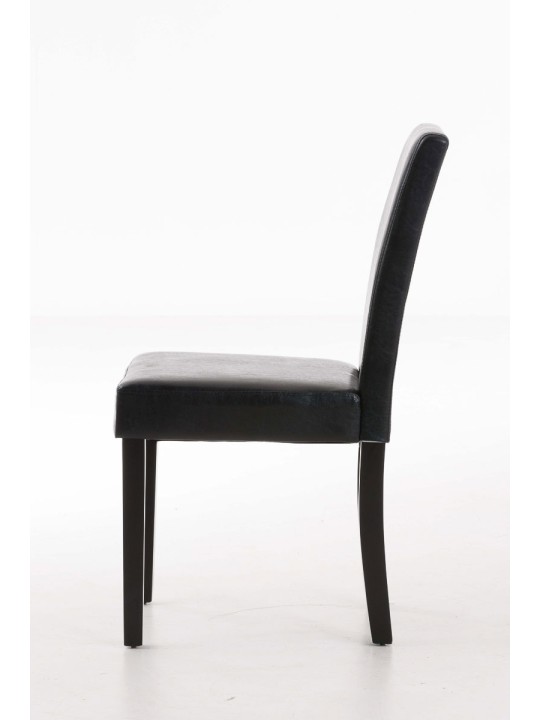 Silla de comedor Ina marrón oscuro, negro