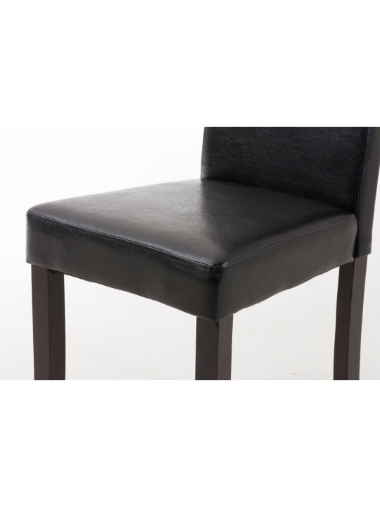 Silla de comedor Ina oscura, marrón