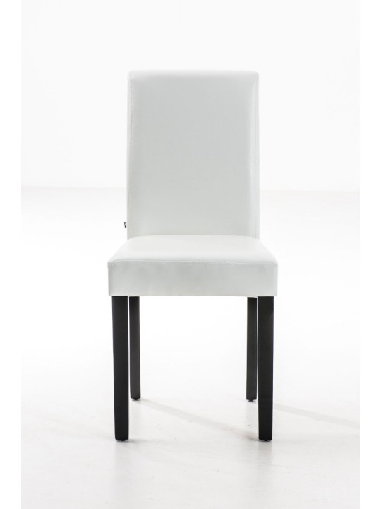 Silla de comedor Ina marrón oscuro, blanco