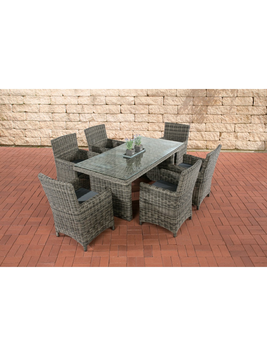 Grupo de asientos Fontana gris hierro, gris jaspeado