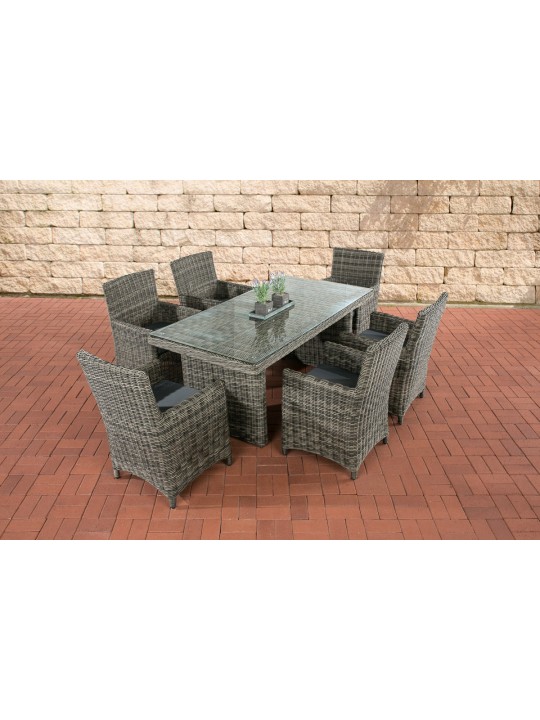 Grupo de asientos Fontana gris hierro, gris jaspeado