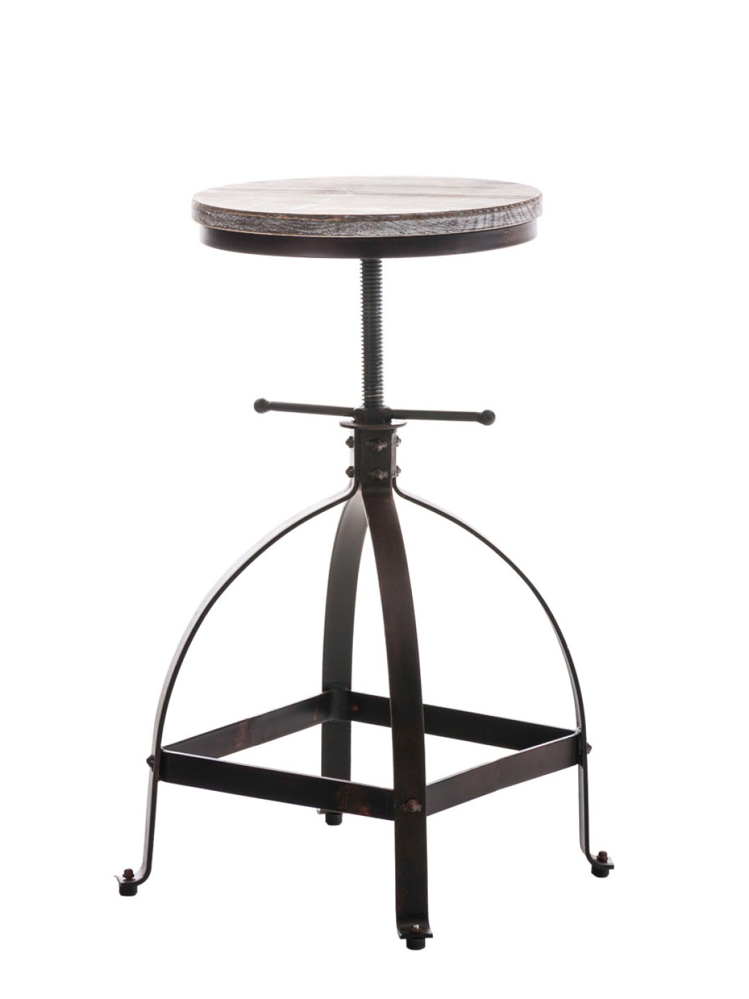 Taburete Raja, madera, bronce