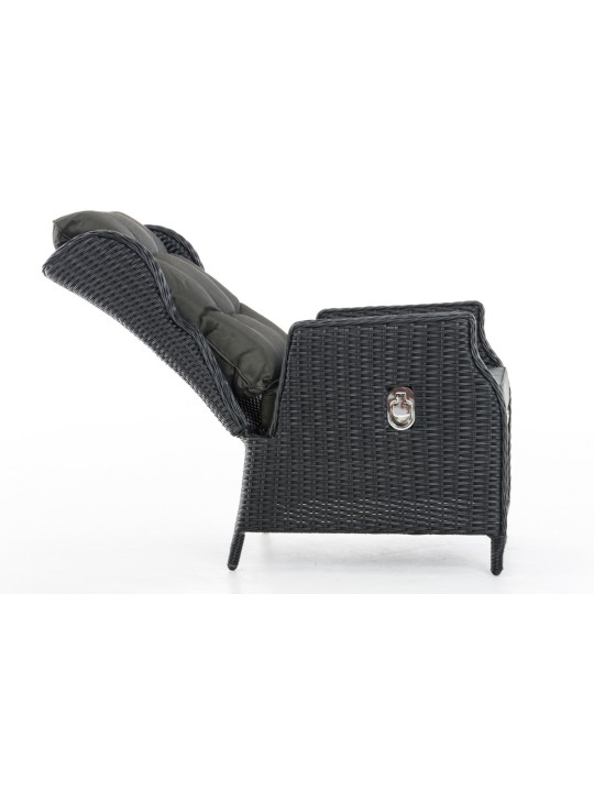 Sillón Breno incl. taburete antracita, negro Sillón Breno incl. taburete antracita, negro