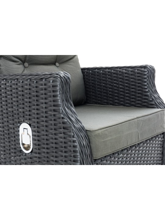 Sillón Breno incl. taburete antracita, negro Sillón Breno incl. taburete antracita, negro