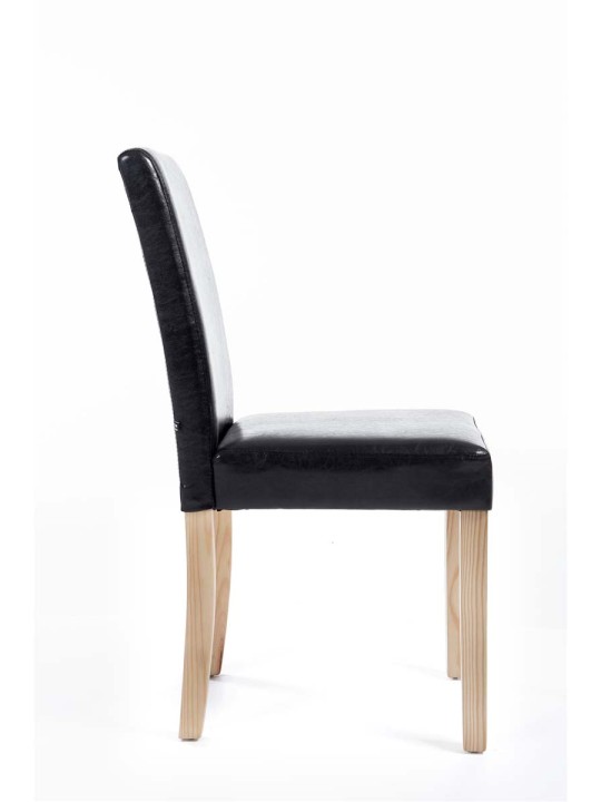 Silla de comedor Ina natura, negro