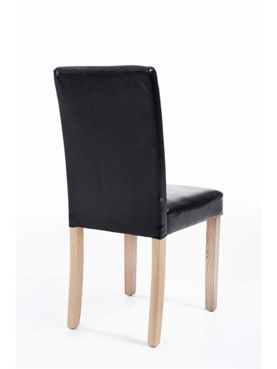 Silla de comedor Ina natura, negro