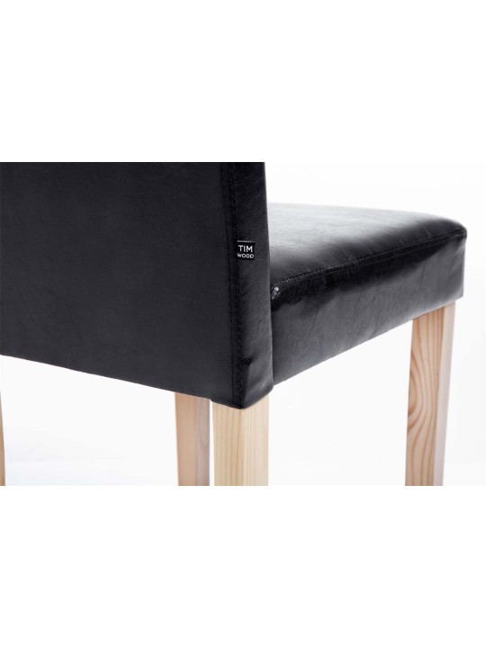 Silla de comedor Ina natura, negro