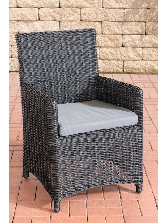 Silla Fontana / Sankt Marlo gris hierro 5mm, negro