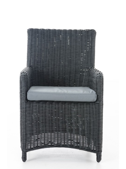 Silla Fontana / Sankt Marlo gris hierro 5mm, negro