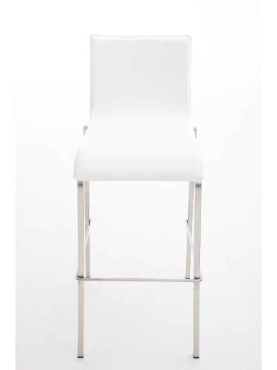 Taburete de bar Avola cuero plano E78, blanco Taburete de bar Avola cuero plano E78, blanco