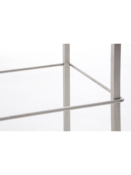 Taburete de bar Avola cuero plano E78, blanco Taburete de bar Avola cuero plano E78, blanco