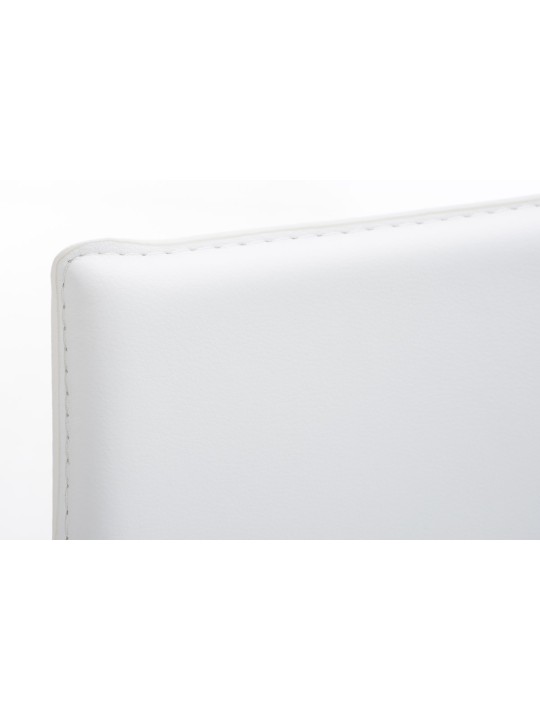 Taburete de bar Avola cuero plano B78, blanco Taburete de bar Avola cuero plano B78, blanco