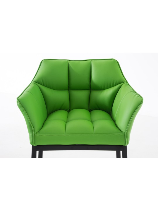 Taburete de bar Damaso B con estructura de 4 pies, verde