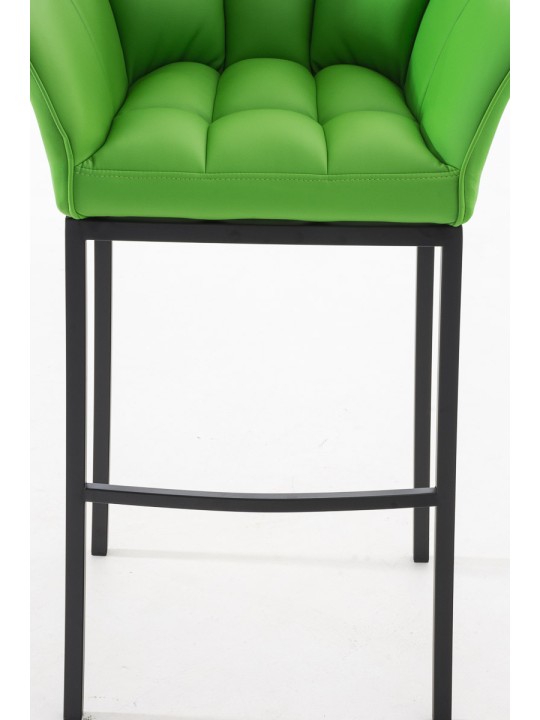 Taburete de bar Damaso B con estructura de 4 pies, verde